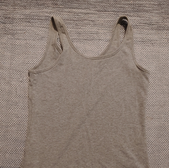 Unisex Used Joe Fresh Sz L Grey Wide Strap Tank - Picture 2 of 2